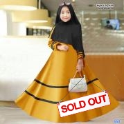 Hijab Listy mustard hitam