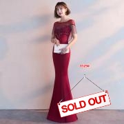Dress Import 8529 maroon