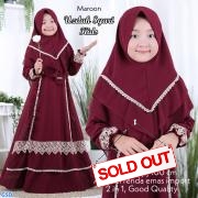 Uzdah syari kids maroon