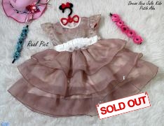 Dress New Julie Kids Putih Abu
