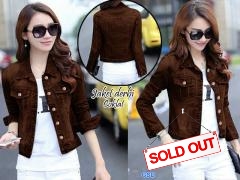 Jaket derbi coklat