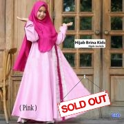 Hijab brina kids pink dusty hijab rina kids