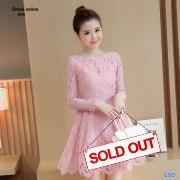 Dress brukat celine pink