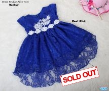 Dress brukat alice 5-8 biru