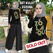 Set Kulot Zozoba hitam