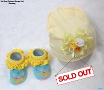 Set Bayi Turban bunga 2in1 kuning