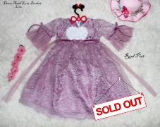 Dress Anak Love Brukat lilac