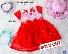 Dress kids lulu red