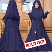 Gamis Dhea brukat navy
