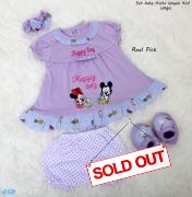 Set bayi fruits lengan ungu 4in1