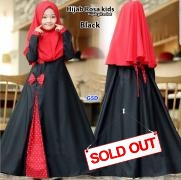 Hijab rossa kids Black-hijab pita dot