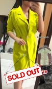 Dress import 8611 kuning muda