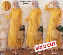 Maxi Ratu Brokat Mustard