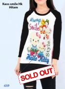 Kaos smile Hk hitam