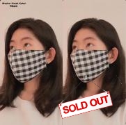 Masker kain katun Kotak