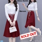 Dress Bambi maroon