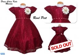 Dress Celsa kids maroon