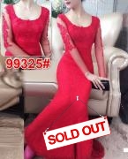 Long dress import 9325 red