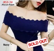 Blus Rajut import 853-1 navy