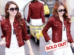 Jaket derbi maroon