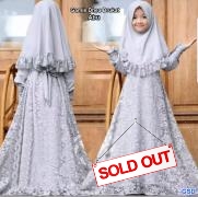Gamis Dhea brukat abu