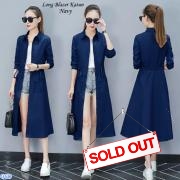 Long blazer katun navy