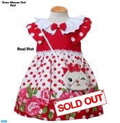 Dress Mawar dot red