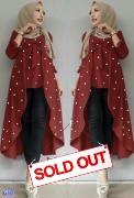 Tunik Viane mutiara maroon