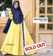 Hijab brina kids kuning-hijab rina kids