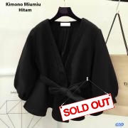 Kimono Miumiu hitam