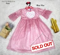 Dress Anak Love Brukat Dusty