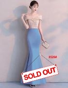 Longdress import 8526 biru muda