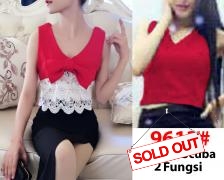 Blouse import 9613 red