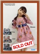 Dress kotak flow kids-dress bunga squary