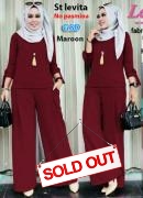 setelan levita maroon