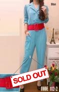 Jumpsuit import 112-2 biru muda