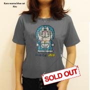 Kaos warna blue cat abu