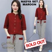 Nadya Set Maroon