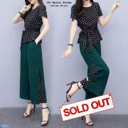 St kulot polka hijau