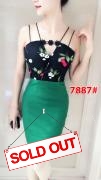 Dress top import 7887 hijau