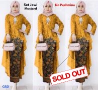 Set jawi brukat mustard