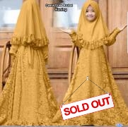 Gamis Dhea brukat kuning