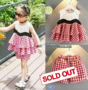 Setelan ribbon square red-st kotak red