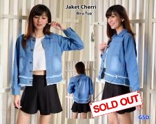 Jaket cherry jeans Biru tua