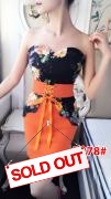 Mini dress kemben 7878 orange