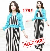 Longdress import 179 biru muda