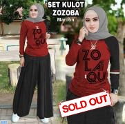 Set Kulot Zozoba maroon