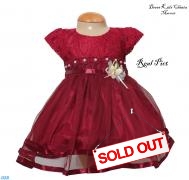 Dress kids chinta maroon