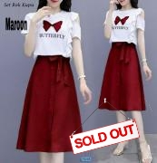 Set Rok Kupu Maroon