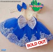 Dress princess kids biru